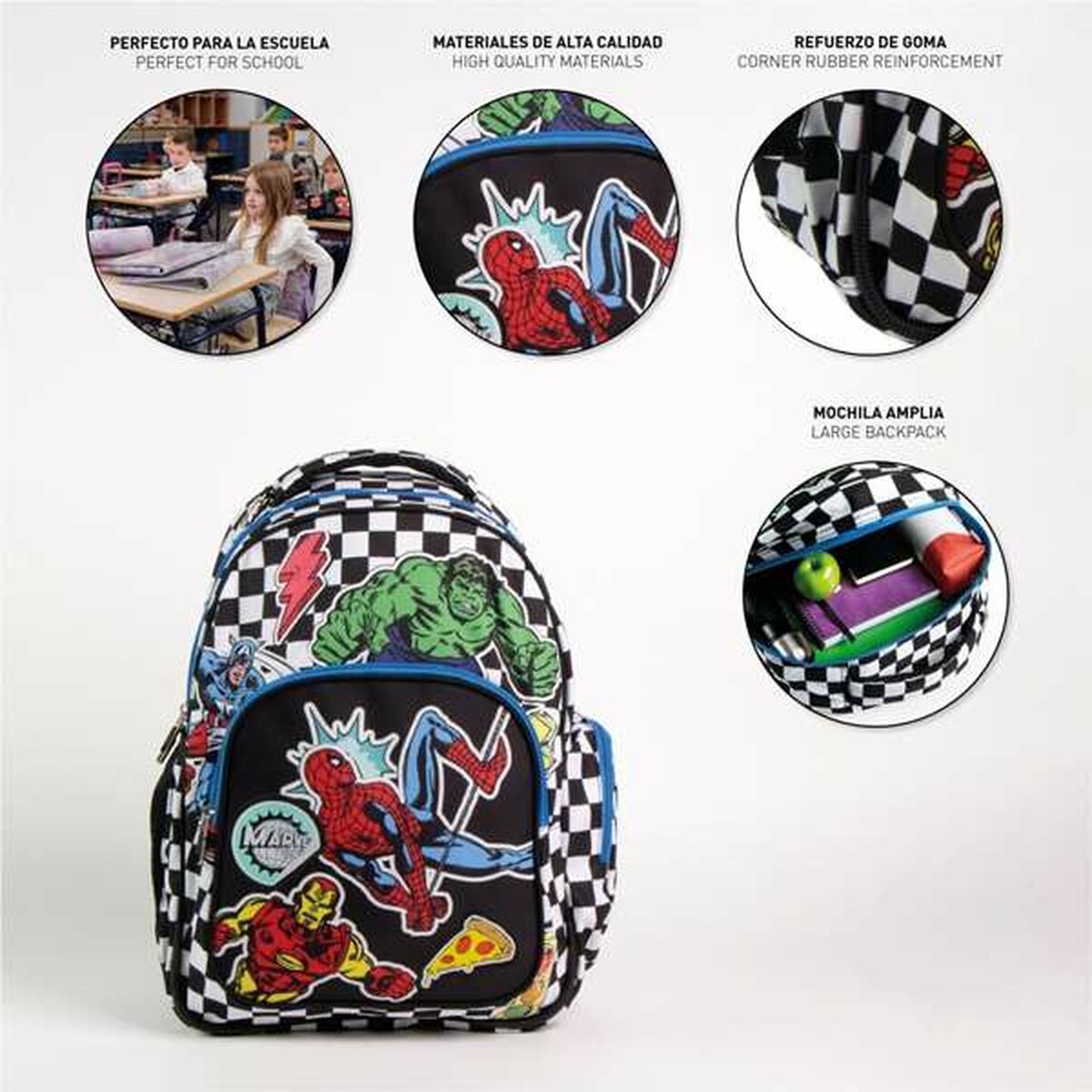 Schulrucksack The Avengers Schwarz